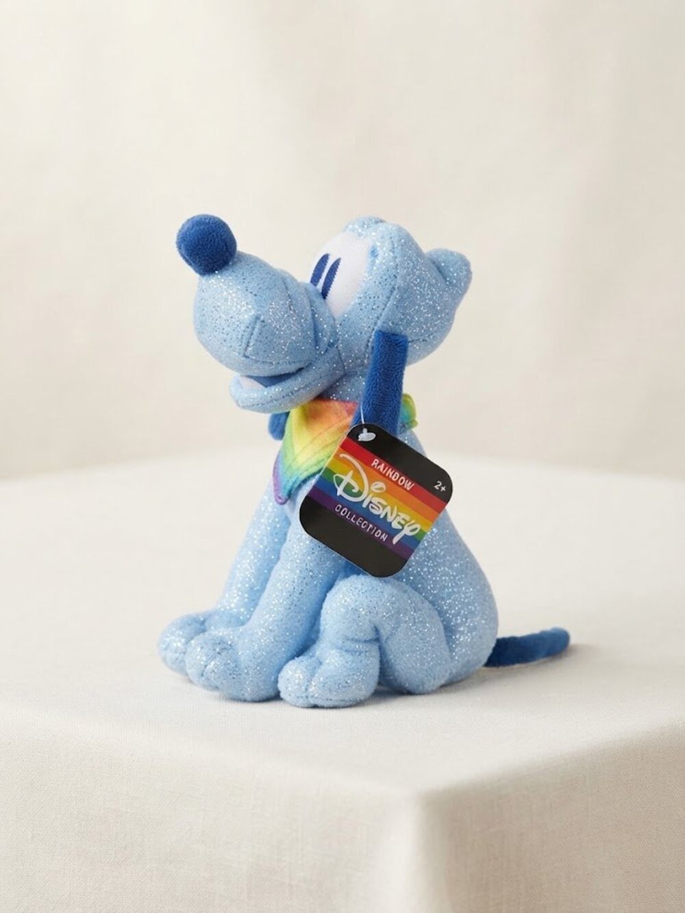 Disney Pride Collection Blue Sparkle Pluto Plush Stuffed Animal NWT 8” - Picture 3 of 5